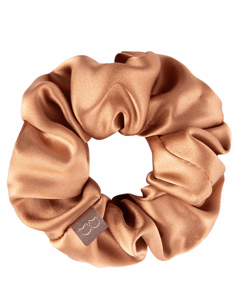 Silk scrunchie - mocha mousse