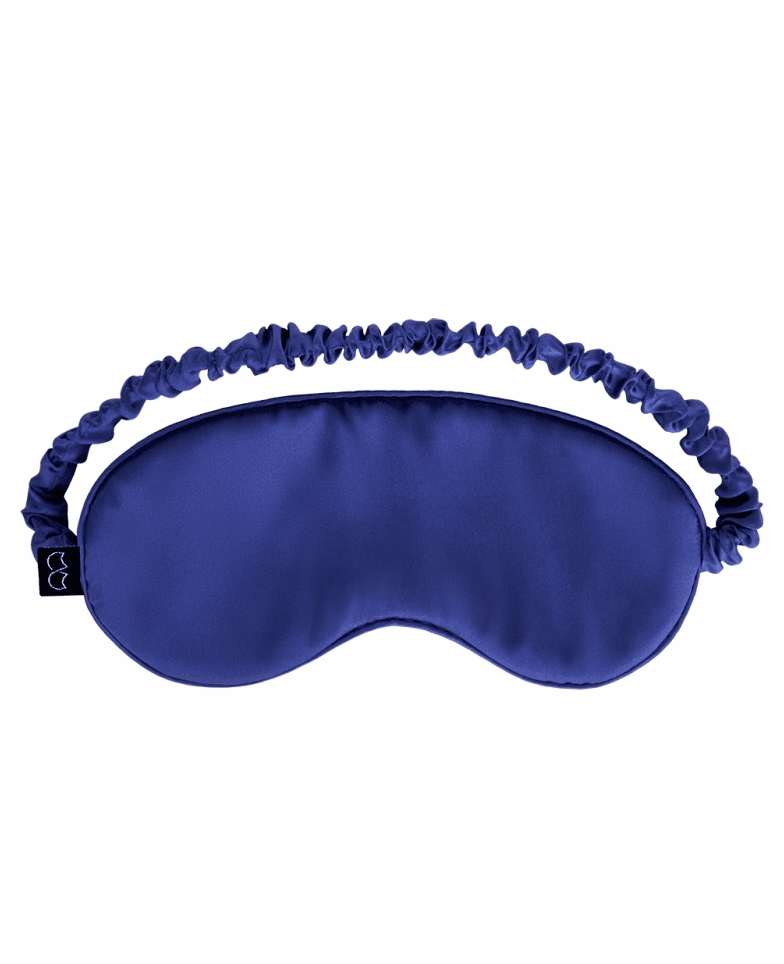 Schlafmaske aus Seide – royal blue