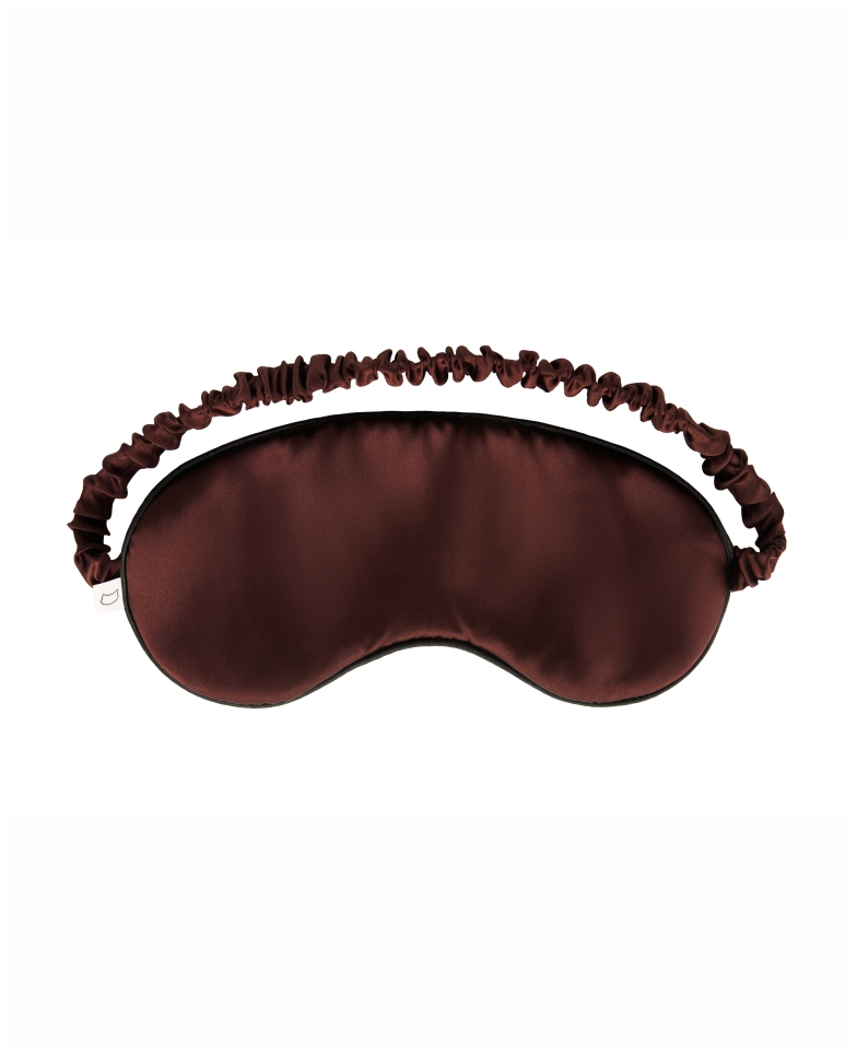 Jedwabna maska do spania - chocolate
