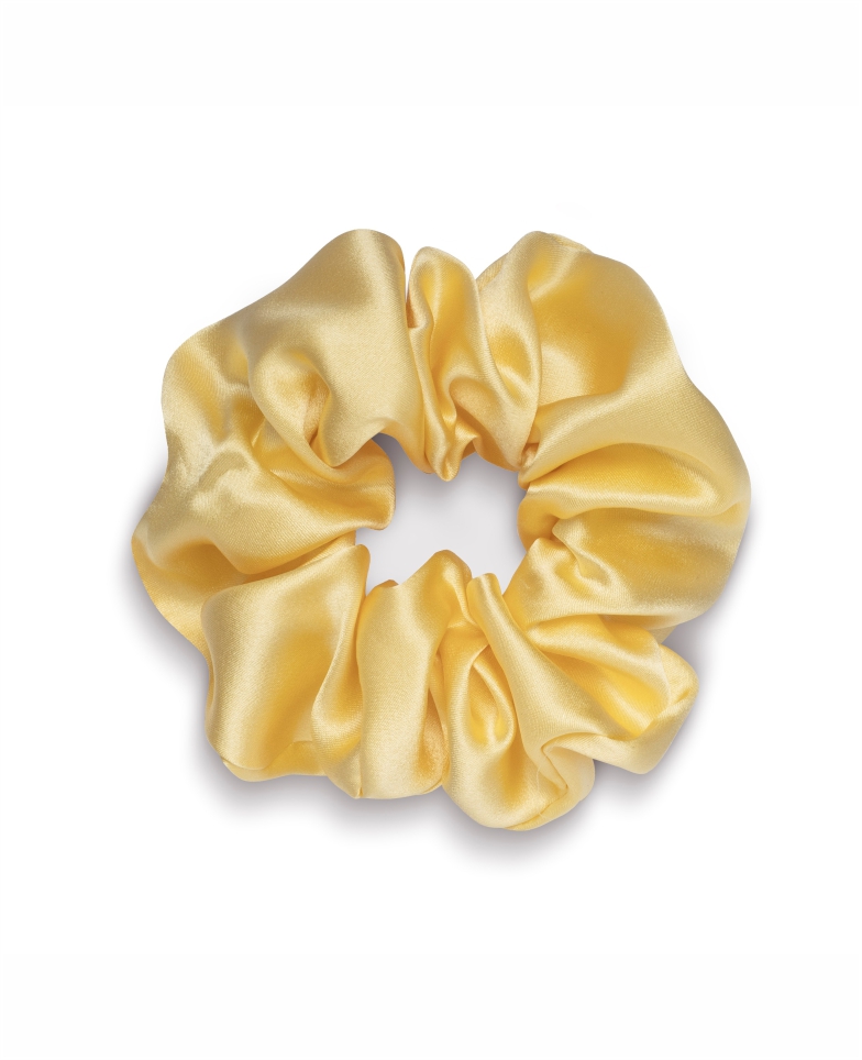 Silk scrunchie - pastel yellow