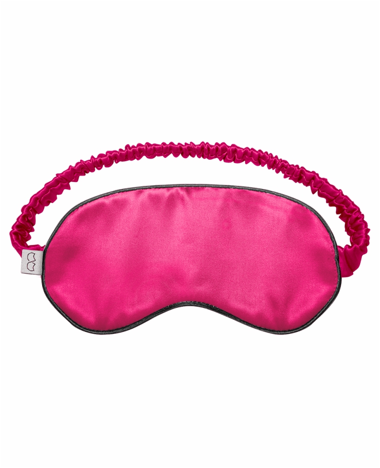 Jedwabna maska do spania - vivid pink