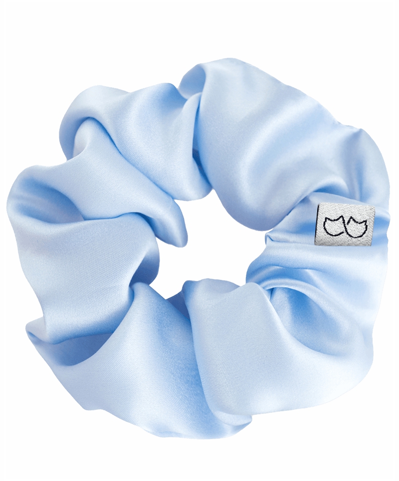 Jedwabna gumka do włosów - baby blue