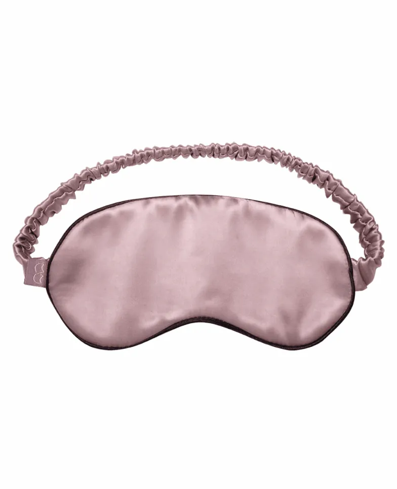 Jedwabna maska do spania - dusty pink