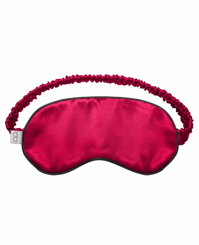 Silk sleeping mask - carmine