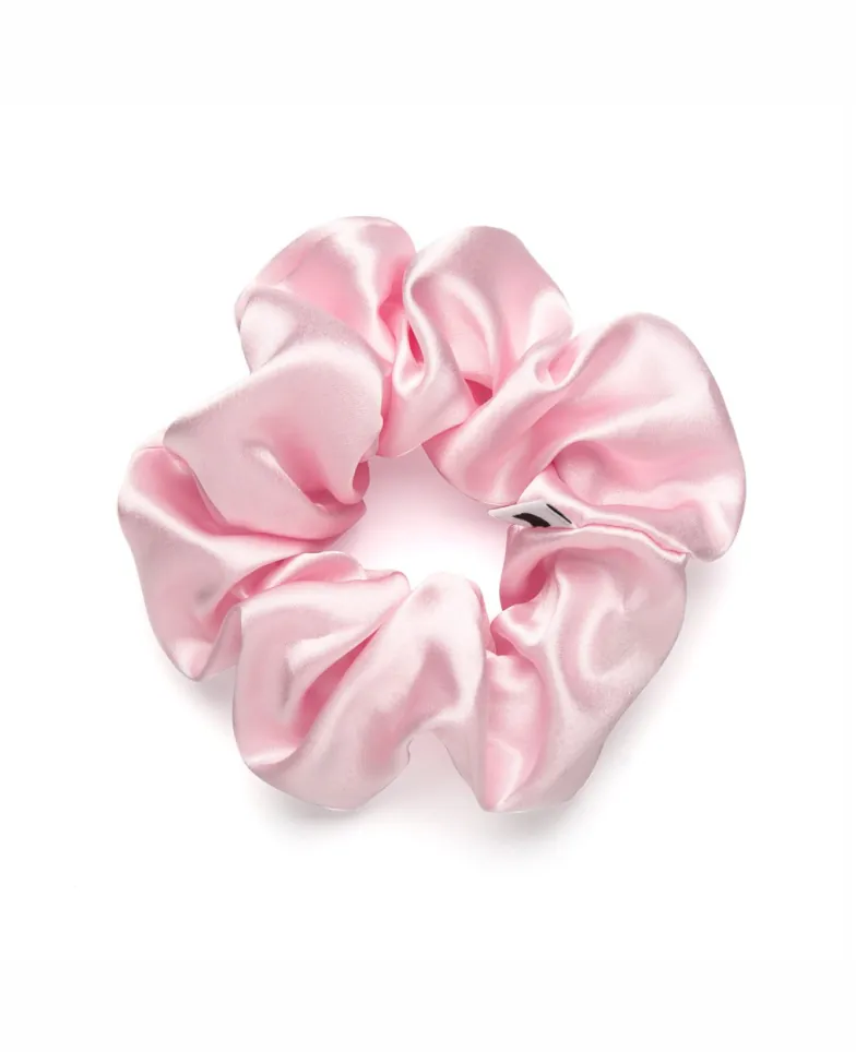 Haargummi aus Seide – candy pink