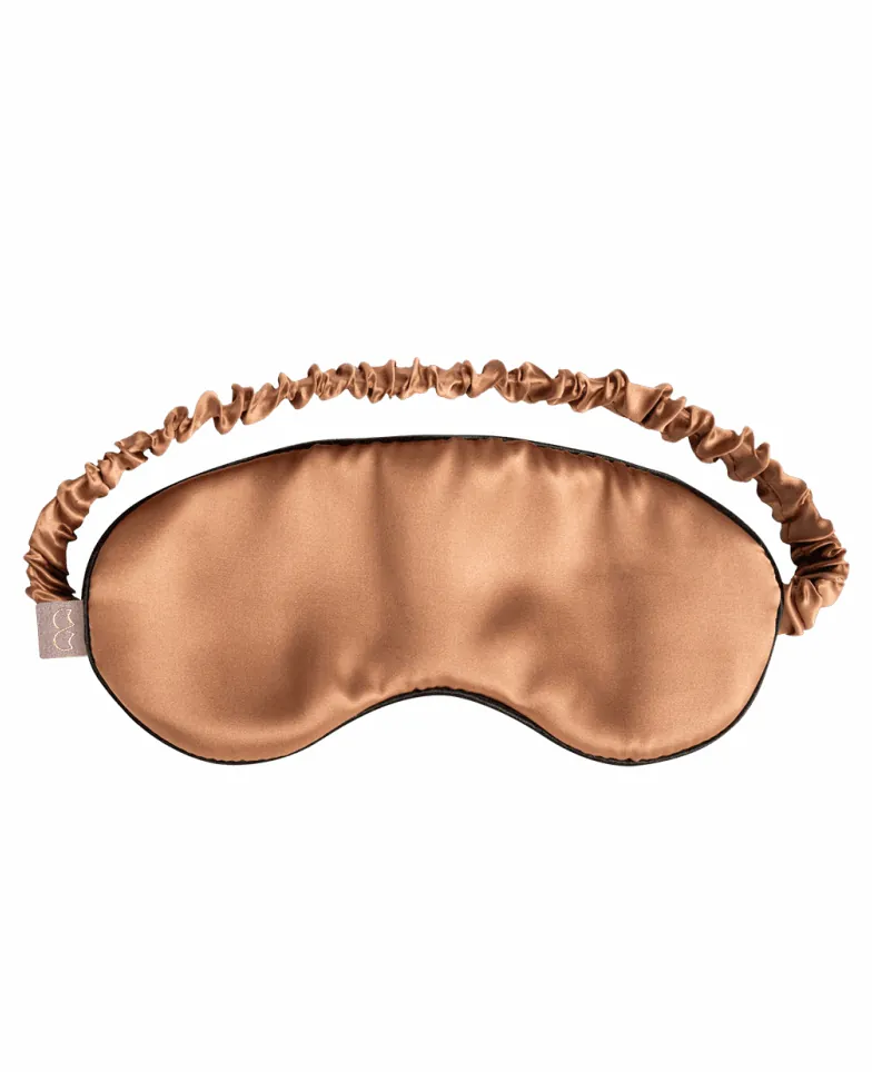 Silk sleeping mask - mocha mousse