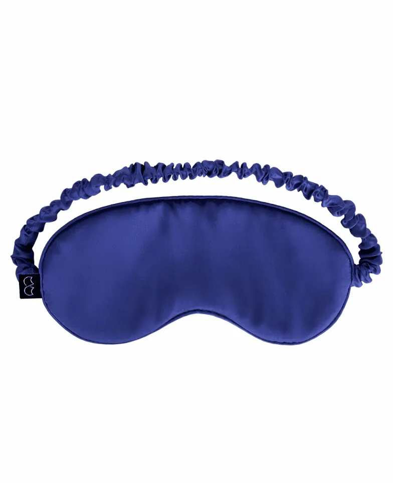 Silk sleeping mask - royal blue