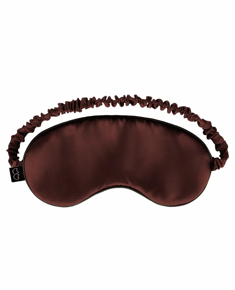 Silk sleeping mask - chocolate