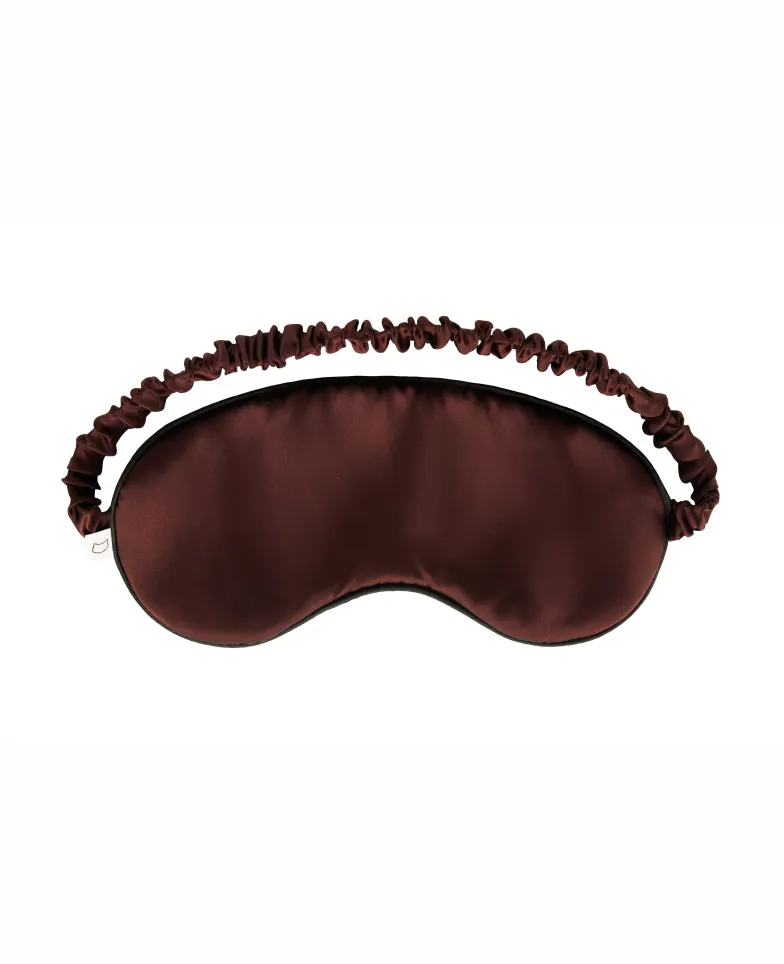 Silk sleeping mask - chocolate